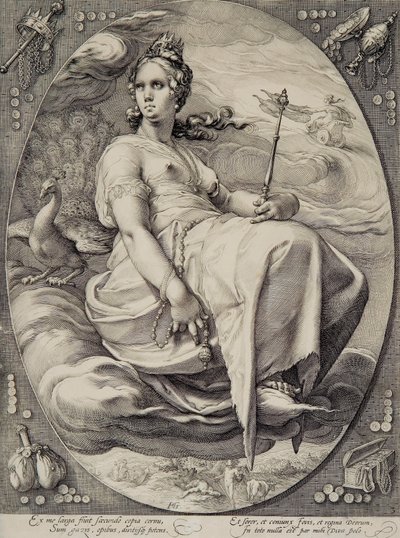 Juno (aus den vier Gottheiten) von Hendrik Goltzius